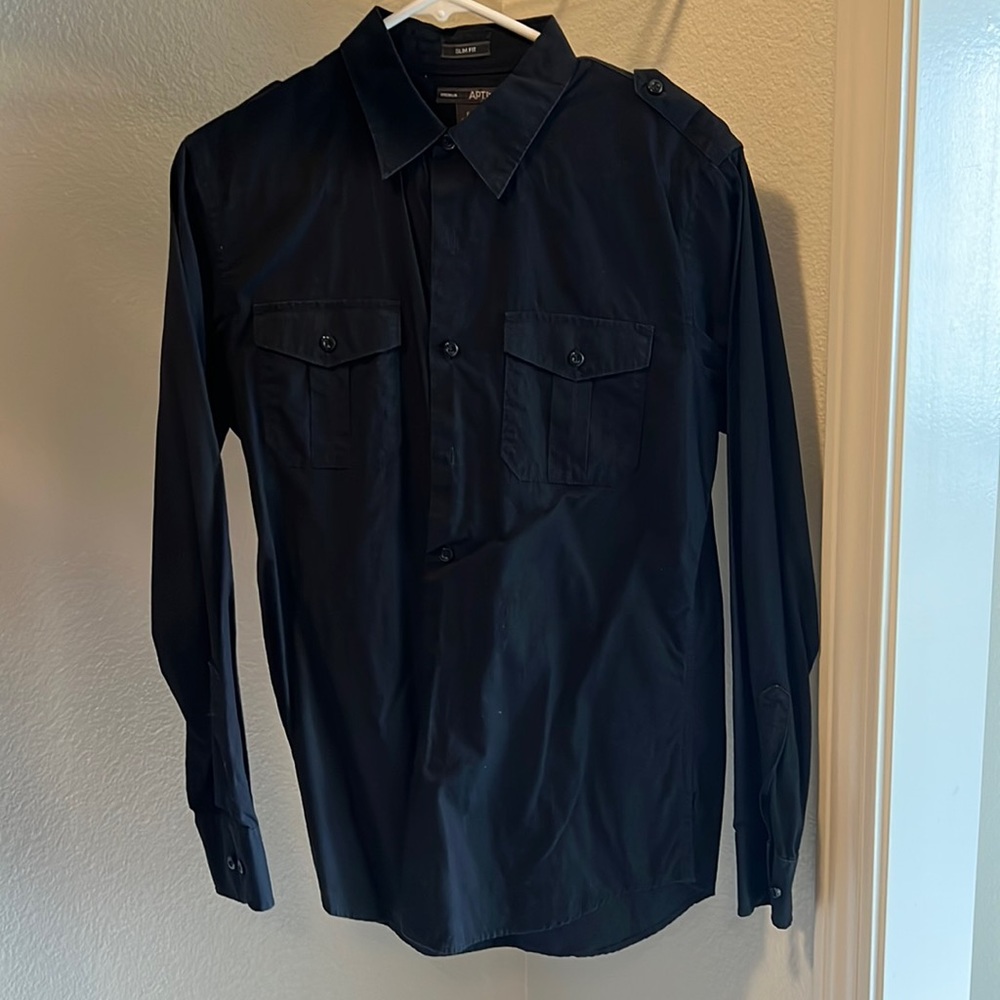Black button down